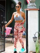Christina Milian Out Visiting A Friend's Home in Sherman Oaks