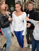 Demi Lovato Arrived at Kiss FM Studios in London