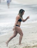 Hilary Duff in Bikini at a Beach in Malibu