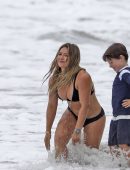 Hilary Duff in Bikini at a Beach in Malibu