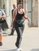 Rihanna Braless Out and About in New York