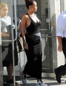 Rihanna Braless Out and About in New York
