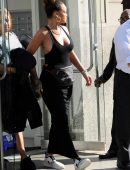 Rihanna Braless Out and About in New York