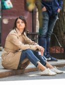 Selena Gomez on the Set of a Woody Allen Movie in NYC