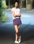 Selena Gomez Leggy on a Movie Set in New York