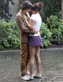 Selena Gomez Leggy on a Movie Set in New York