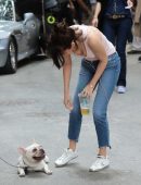 Selena Gomez on the Set of a Movie in NY