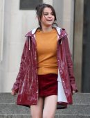 Selena Gomez on the Set of a Woody Allen Movie in NYC