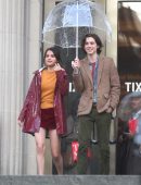 Selena Gomez on the Set of a Woody Allen Movie in NYC