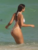 Tao Wickrath – Thong Bikini Candids in Miami Beach