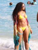 Ashanti in Bikini at a Beach in Hawaii