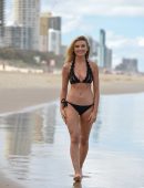 Georgia Toffolo in Bikini at a Beach in Surfers Paradise