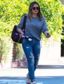 Hilary Duff in Ripped Jeans Out in Beverly HIlls