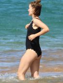 Olivia Wilde in Swimsuit at a Beach in Hawaii