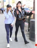 Amelia Hamlin in Black Spandex Out in Los Angeles