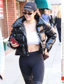 Amelia Hamlin in Black Spandex Out in Los Angeles