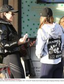 Amelia Hamlin in Black Spandex Out in Los Angeles