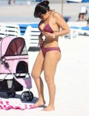 Andrea Calle Booty in Bikini on the Beach in Miami
