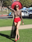 Blanca Blanco in See-Through at a Park in LA