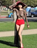 Blanca Blanco in See-Through at a Park in LA