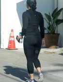 Demi Lovato Booty in Tights Going to a Gym in West Hollywood