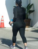 Demi Lovato Booty in Tights Going to a Gym in West Hollywood