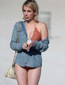Emma Roberts Booty at the Beach in Miami