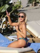 Gabby Allen in Bikini on Holidays in Marbella