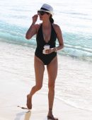 Lauren Silverman in a Swimsuit at the Beach in Barbados