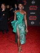 Lupita Nyong'o at the Premiere of 'Star Wars: The Last Jedi' in Los Angeles