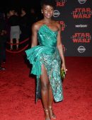 Lupita Nyong'o at the Premiere of 'Star Wars: The Last Jedi' in Los Angeles