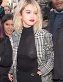 Selena Gomez – Braless See-Through Candids in London