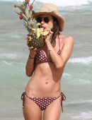 Alessandra Ambrosio in Bikini at the Beach in Praia Brava