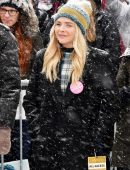 Chloe Moretz at Respect Rally while its Snowing in Park City