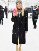 Chloe Moretz at Respect Rally while its Snowing in Park City