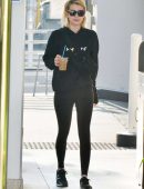 Emma Roberts Booty in Black Leggings Out in Beverly Hills