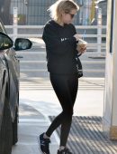 Emma Roberts Booty in Black Leggings Out in Beverly Hills