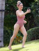 Katharine McPhee Wearing a Swimsuit in Hawaii