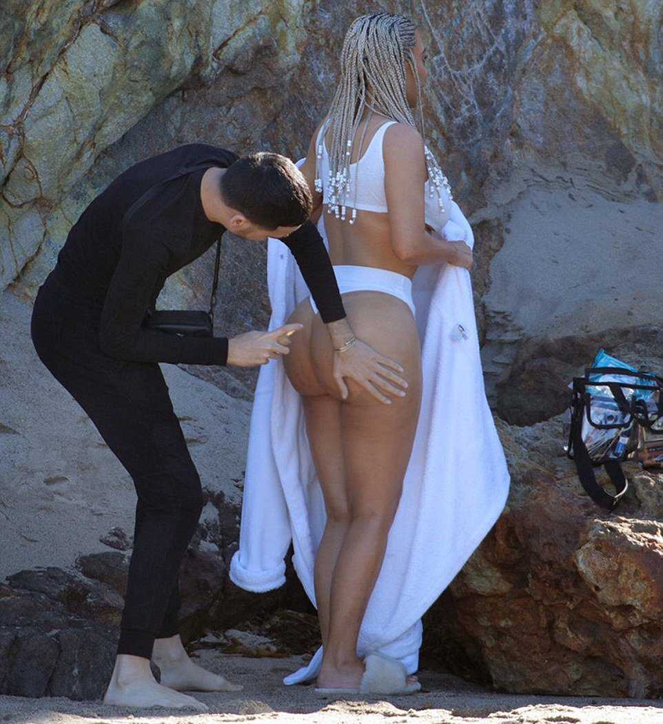 Kim Kardashian for Bikini Photoshoot in Malibu