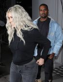 Kim Kardashian Booty in Jeans, Leaving Craig's Restaurant in Beverly Hills