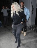 Kim Kardashian Booty in Jeans, Leaving Craig's Restaurant in Beverly Hills