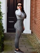 Lauren Goodger Booty in Tight Workout Clothes in Essex