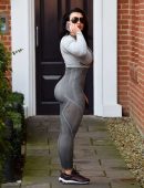 Lauren Goodger Booty in Tight Workout Clothes in Essex