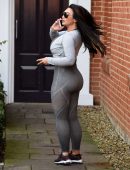Lauren Goodger Booty in Tight Workout Clothes in Essex