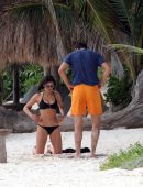 Nina Dobrev in Bikini at a Beach in Mexico