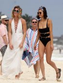 Nina Dobrev Wearing a Bikini at a Beach in Mexico