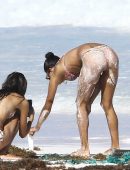 Alessandra Ambrosio in Bikini Surfing in Bahamas