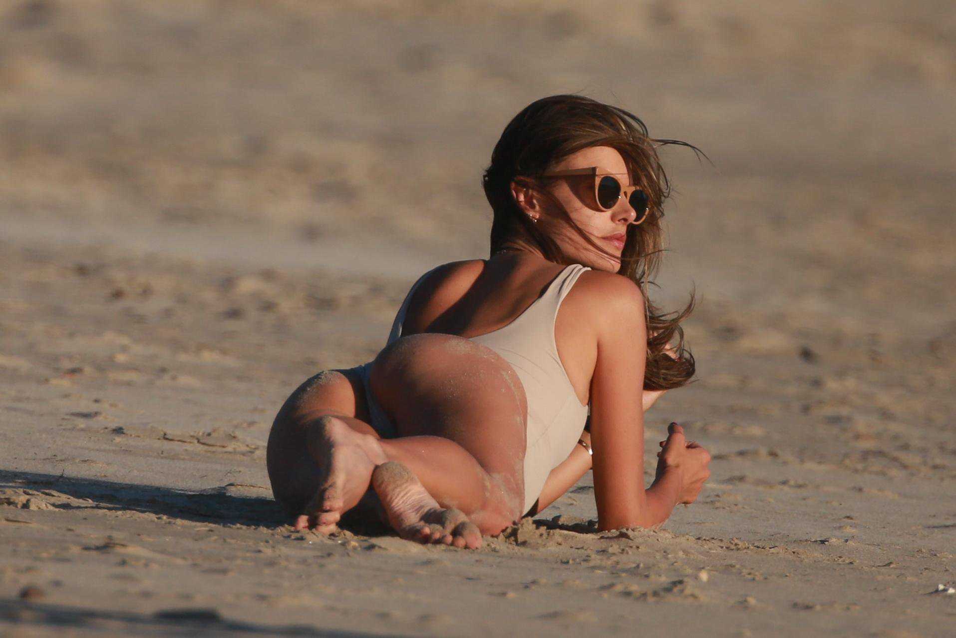 Alessandra Ambrosio in Bikini at the Beach in Malibu
