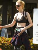 Elle Fanning Outside a Gym in Studio City