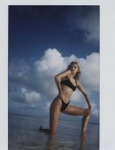 Elsa Hosk in Solid and Striped Bikini Photoshoot 2018